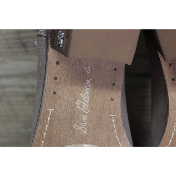 Sam Edelman Palmer‎ Ankle Boots Women’s Size 8.5 Putty Distressed Leather - Picture 11 of 15